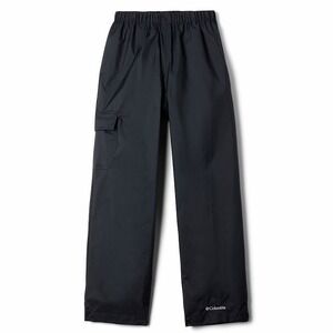 Columbia Kids Black Rain Pants Elastic Waist Cargo Pocket Outdoor‎ Size Large